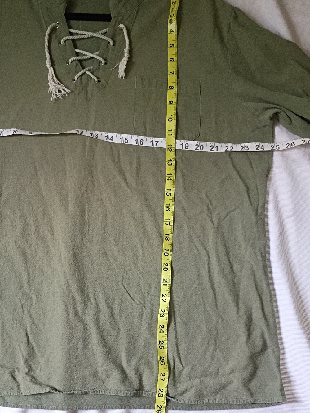 Coofandy Men's Olive Renaissance Top - Picture 4 of 5